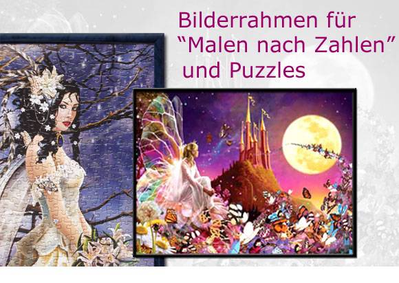 Bilderrahmen für Malen nach Zahlen Bilder und Puzzles - Kunststoff