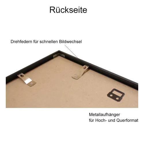 Kunststoffrahmen 15 x 20 cm, halbrundes Profil Jumbo