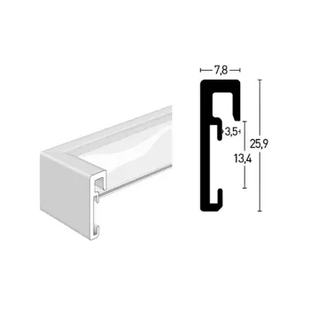 Nielsen Aluminium Bilderrahmen Alpha furnierte Oberfläche True Colour UV 70